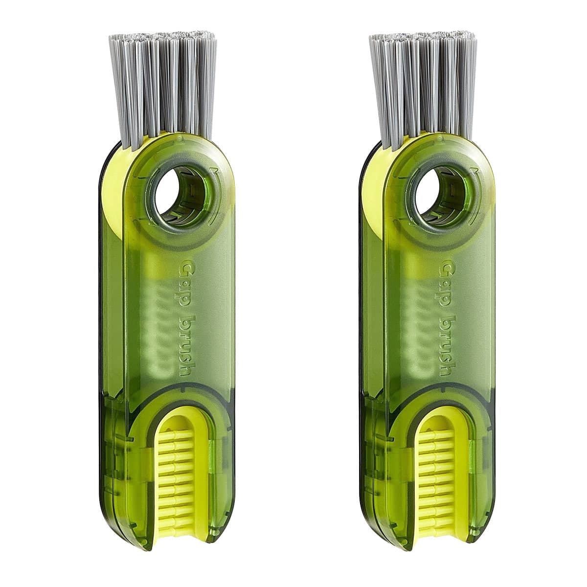 Bottle Cleaning Brush with 3-In-1 Rotating Heads - Green, 2 Pack