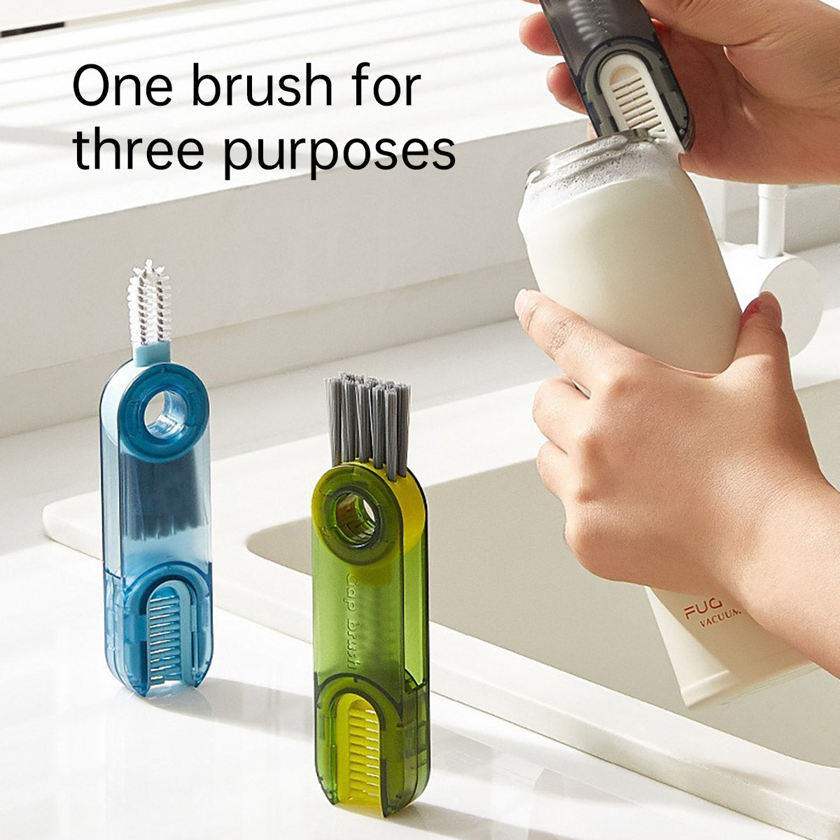 Bottle Cleaning Brush with 3-In-1 Rotating Heads - Grey - view 12