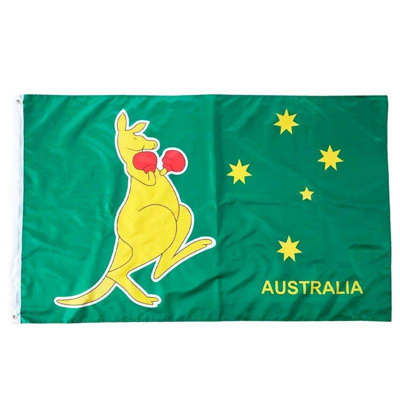 Boxing Kangaroo Flag, 90 x 150 cm (3 x 5 ft) Woven Polyester Banner - view 4