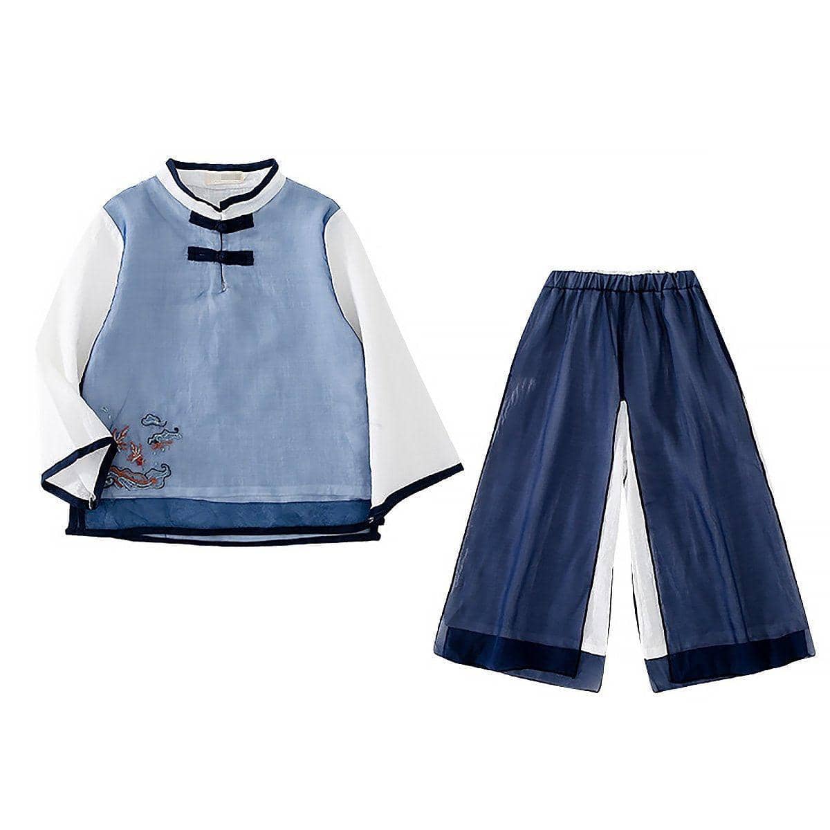 Boys Chinese Hanfu Costume Set, Traditional Style - 150 cm
