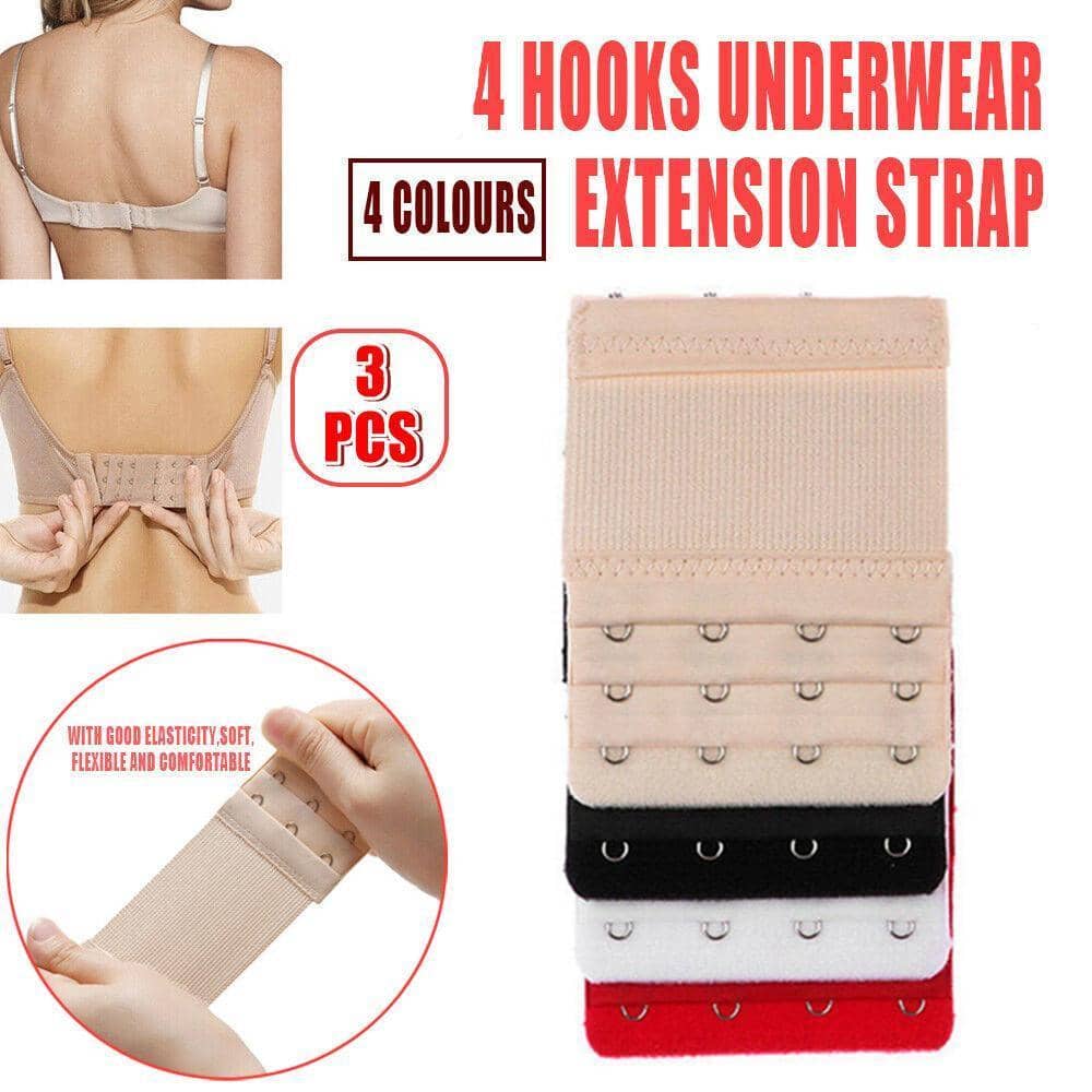 Bra Extender with 4 Hooks, Pack of 3 - White - view 2