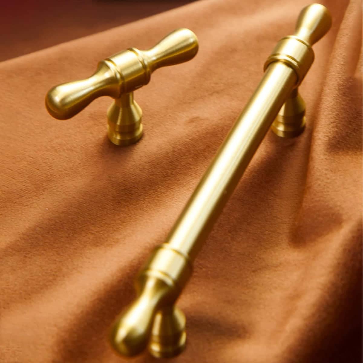 Brass Cabinet Drawer Handle - Gold, 152 mm - view 5