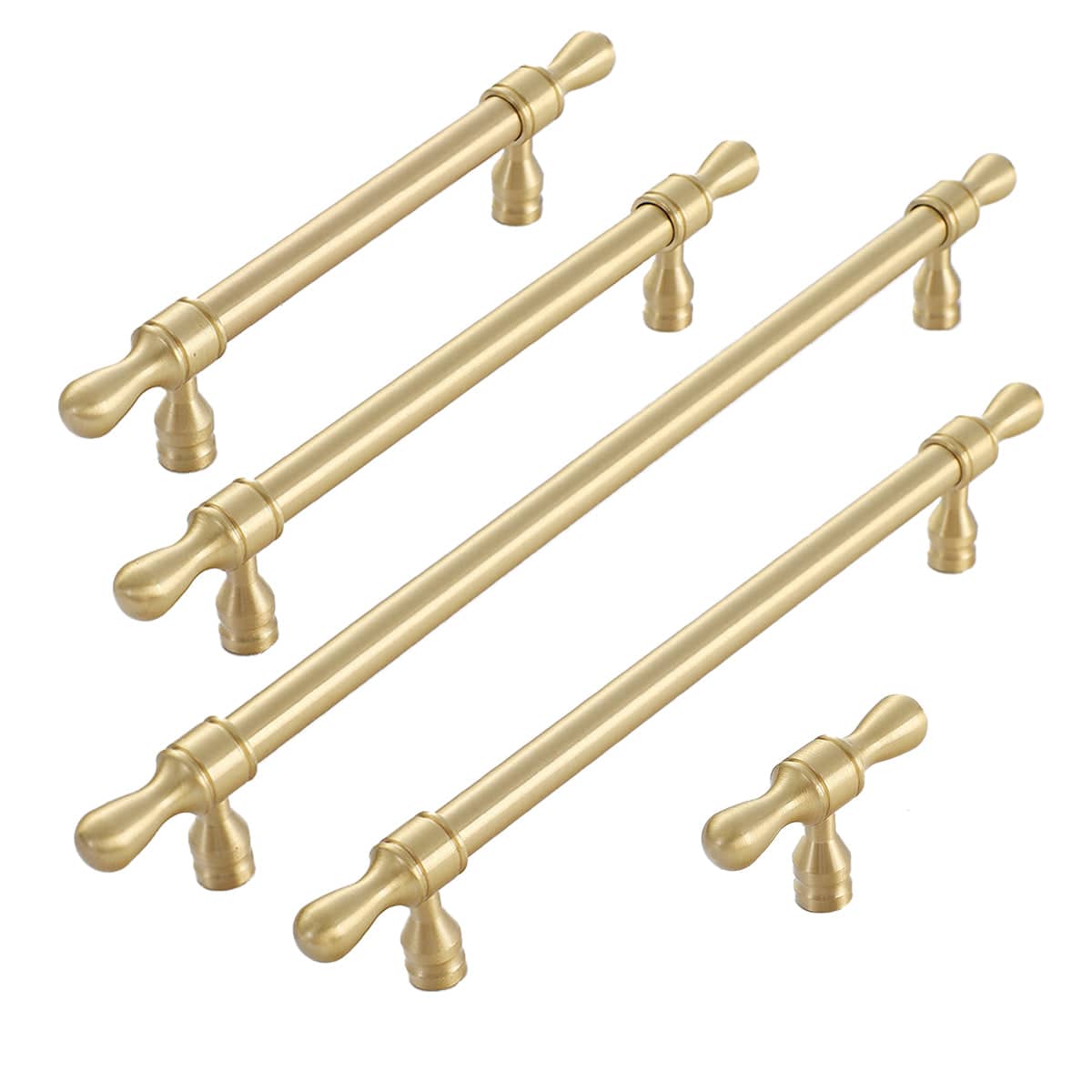 Brass Cabinet Drawer Handle - Gold, 184 mm - view 3