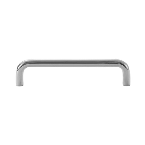 Brass Cabinet Handle - Silver Finish, 128 mm Hole Spacing