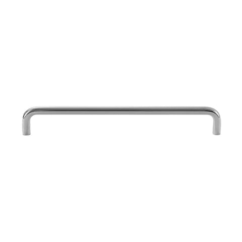 Brass Cabinet Handle - Silver Finish, 224 mm Hole Spacing