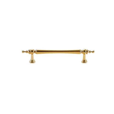 Brass Cabinet Handle, Vintage Gold - 128mm Hole Spacing