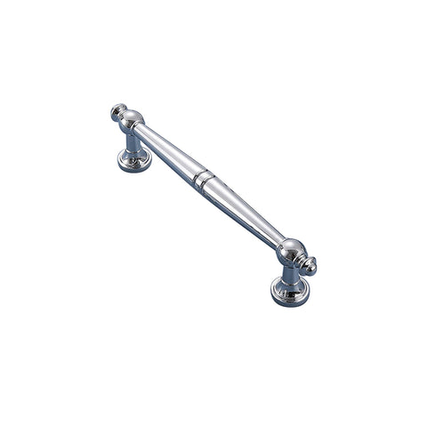 Brass Drawer Pull Handle, 128 mm Hole Spacing - Silver
