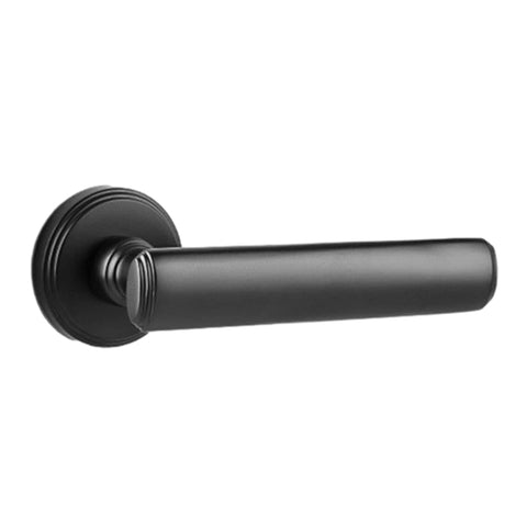 Brass Interior Door Handle Lock Set - Black