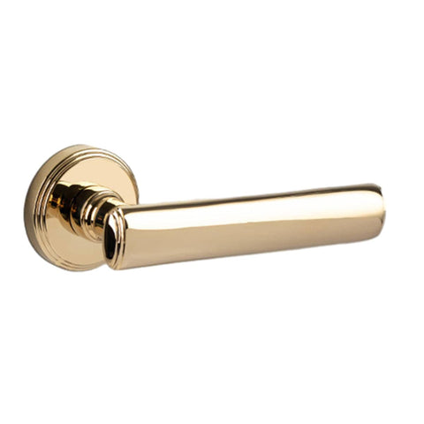 Brass Interior Door Handle Lock Set - PVD Gold