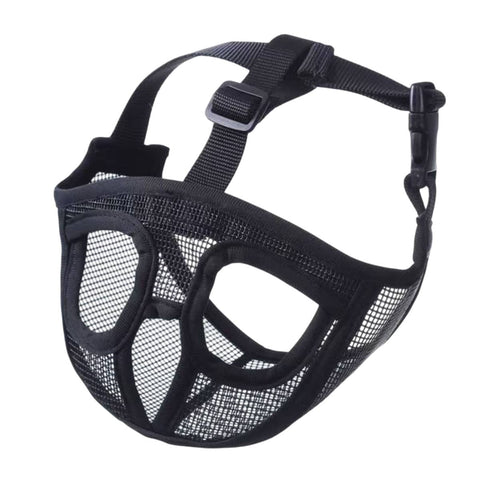 Breathable Mesh Dog Muzzle for Short Snout Dogs - Size M (Neck 46-56 cm)