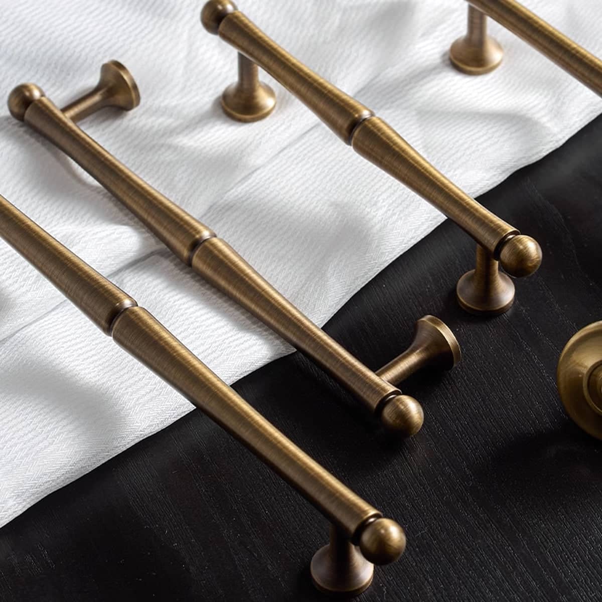 Bronze Cabinet Door Handle - 96mm Hole Spacing, 127mm Long - view 5