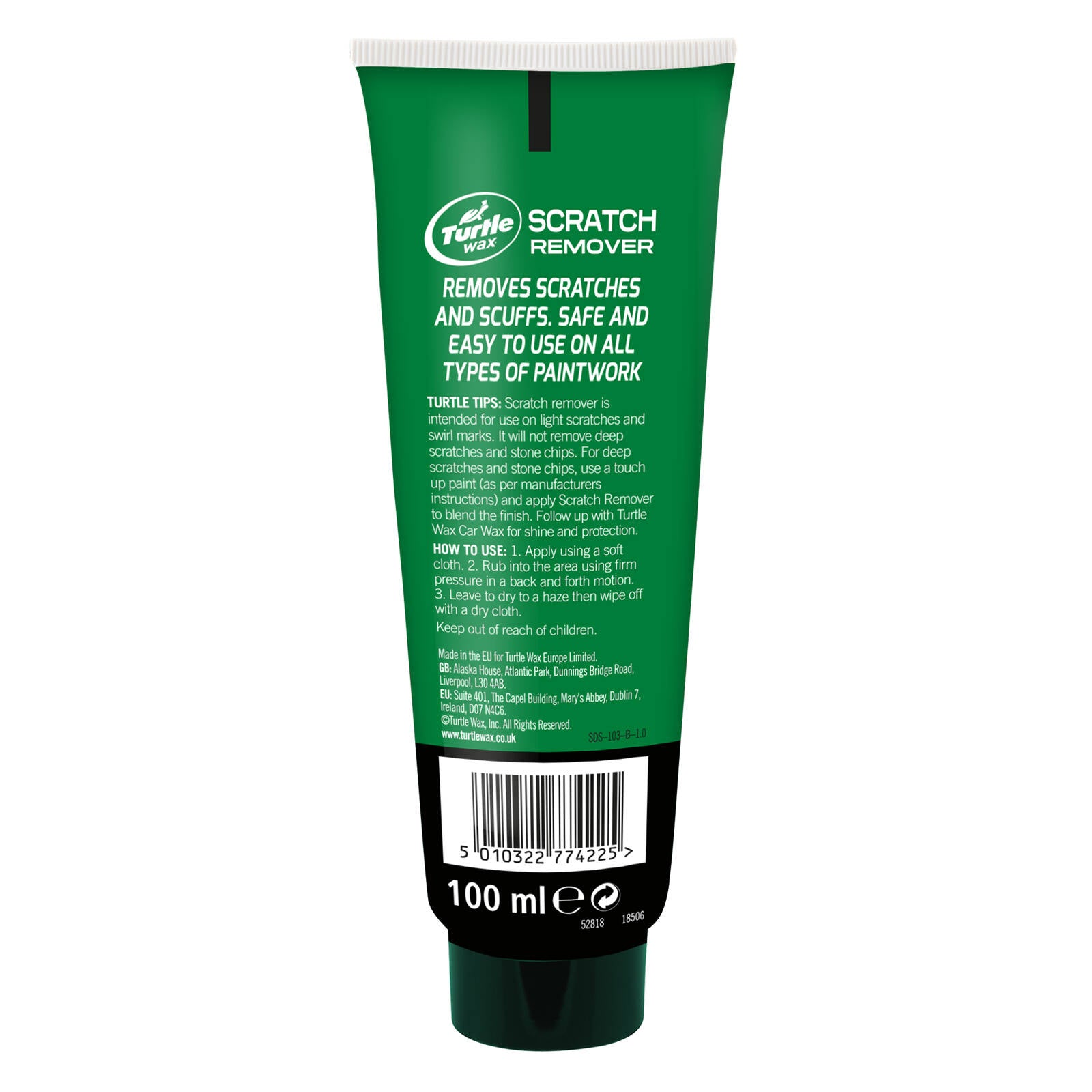 Turtle Wax Scratch Remover 100ml Clear Coat Scratch & Swirl Repair