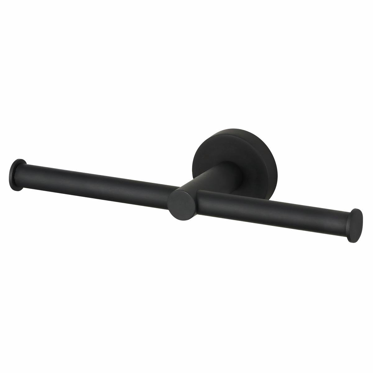 Mondella Resonance Matte Black Double Toilet Roll Holder 245 x 54 x 80mm