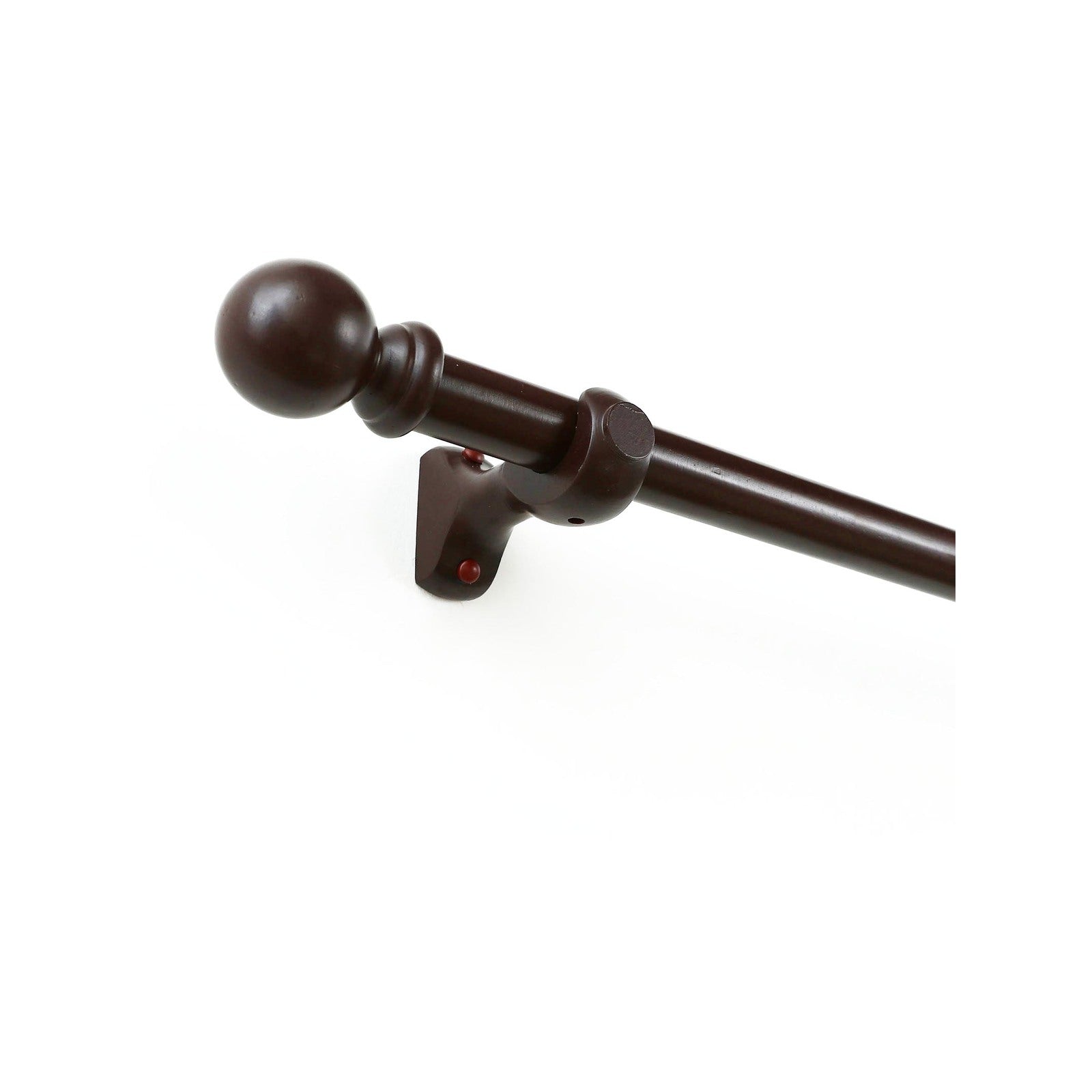 Windoware 33mm Walnut Timber Curtain Woodpole Brackets - 2 Pack