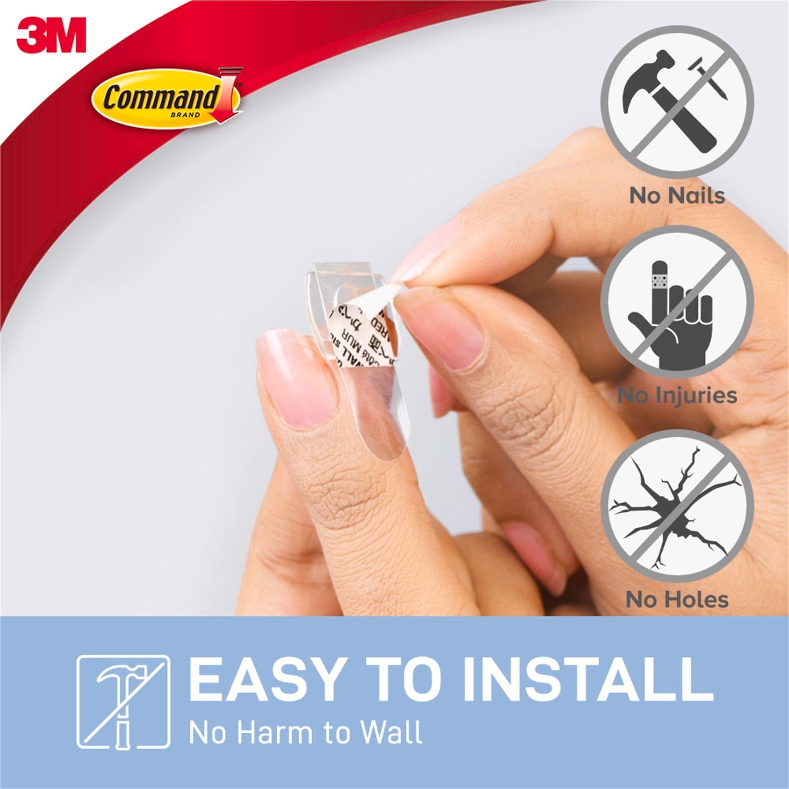 Command Clear Adhesive Decorating Clips - 20 Pack, Damage-Free