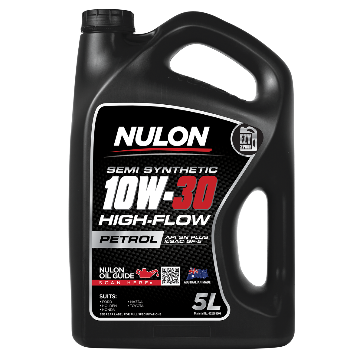 Nulon Semi Synthetic Engine Oil 5L 10W-30 - High Flow - Cold Start Protection - SuperSaverAU - view 1
