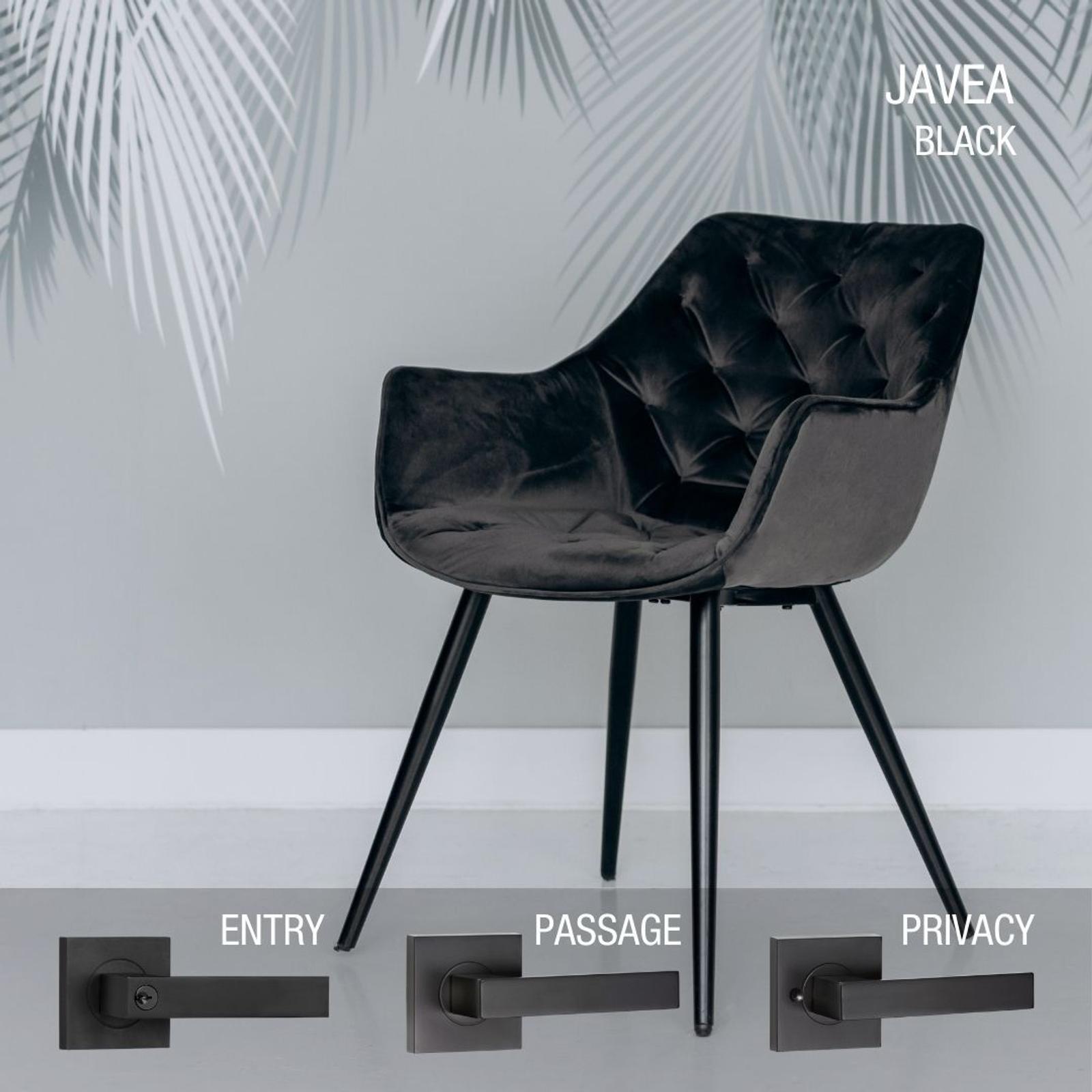 Lemaar Javea Entrance Set Black Zinc Keyed Exterior D Strike