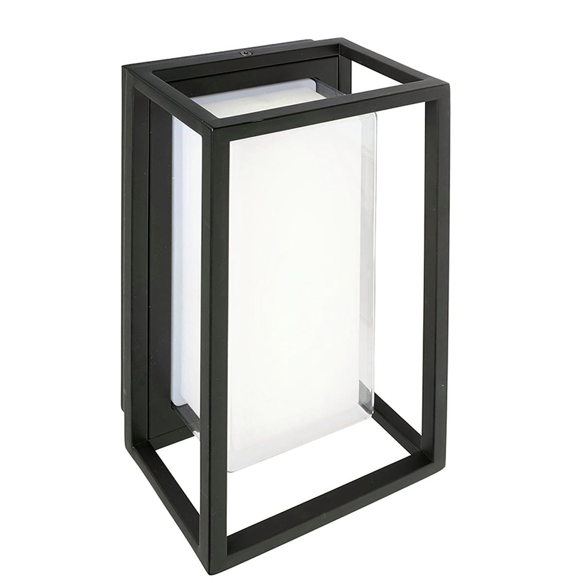 Brilliant Lighting Callaway 12W Black Rectangular Outdoor LED Wall Light 240V Hardwired 19826/06