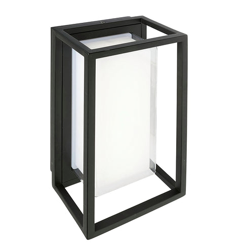 Brilliant Lighting Callaway 12W Black Rectangular Outdoor LED Wall Light 240V Hardwired 19826/06