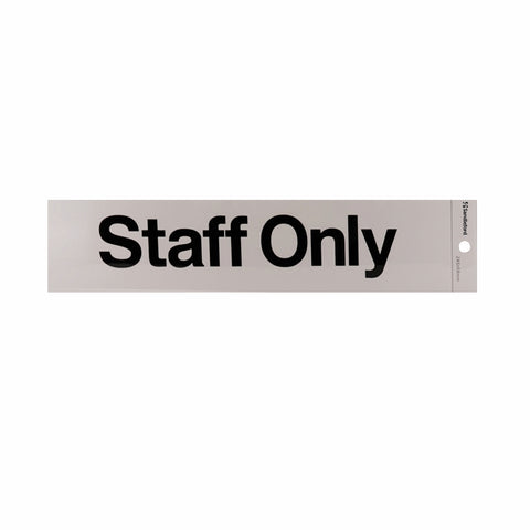 Sandleford 245 x 58mm Staff Only Silver Self Adhesive Sign
