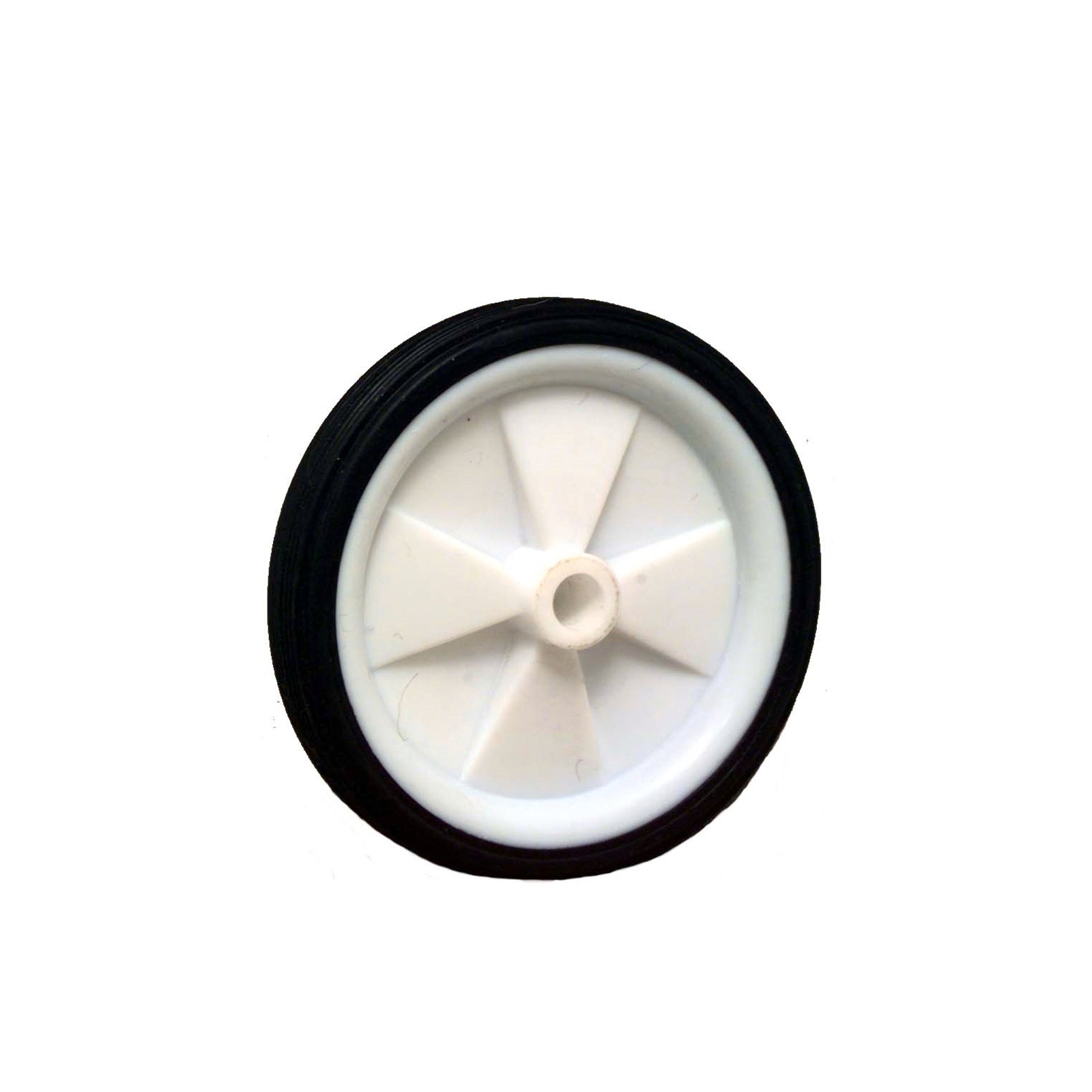 Move It 125mm Black Rubber Tyre With White Plastic Centre 30kg
