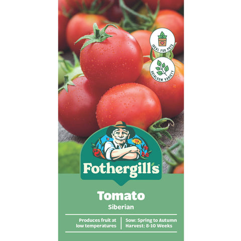 Mr Fothergill's Tomato Siberian Seeds - Early Cropping Heirloom, Sun & Part Shade