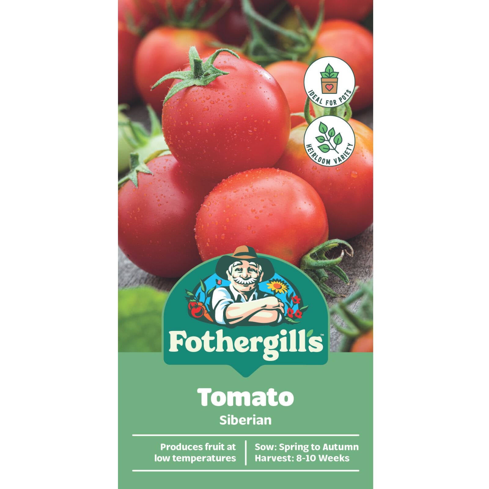 Mr Fothergill's Tomato Siberian Seeds - Early Cropping Heirloom, Sun & Part Shade