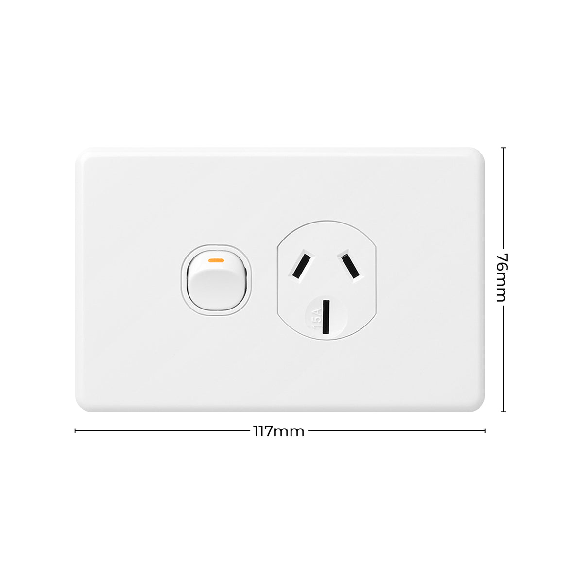 DETA X6 15 Amp Single Power Point White Polycarbonate 250V Heavy Duty