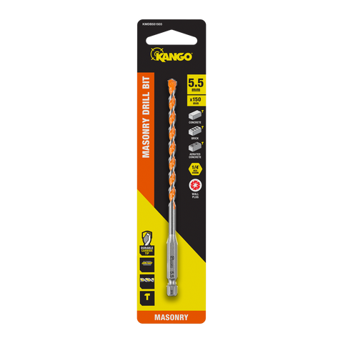 Kango 5.5mm x 150mm 1/4" Masonry Drill Bit - Durable Carbide Tip - SuperSaverAU - view 1