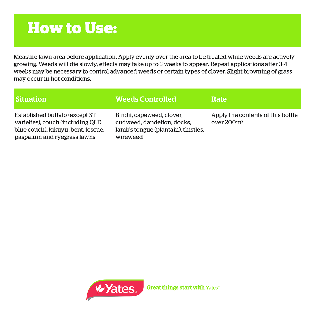 Yates Buffalopro Hose on Lawn Weed Killer 4L - Liquid - 200m² Coverage - SuperSaverAU - view 3
