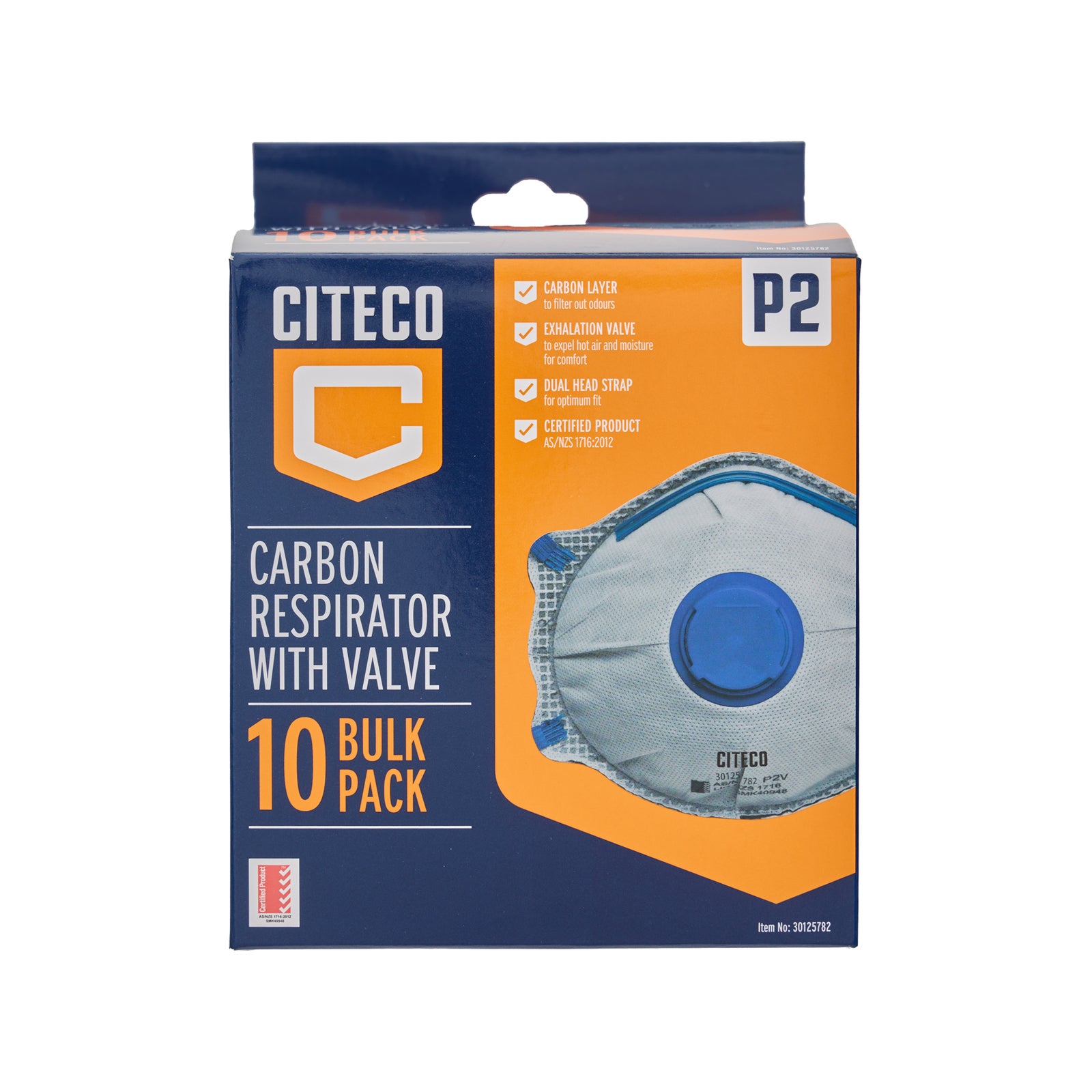Citeco P2 Valved Respirator 10 Pack for Dust, Sanding and Grinding