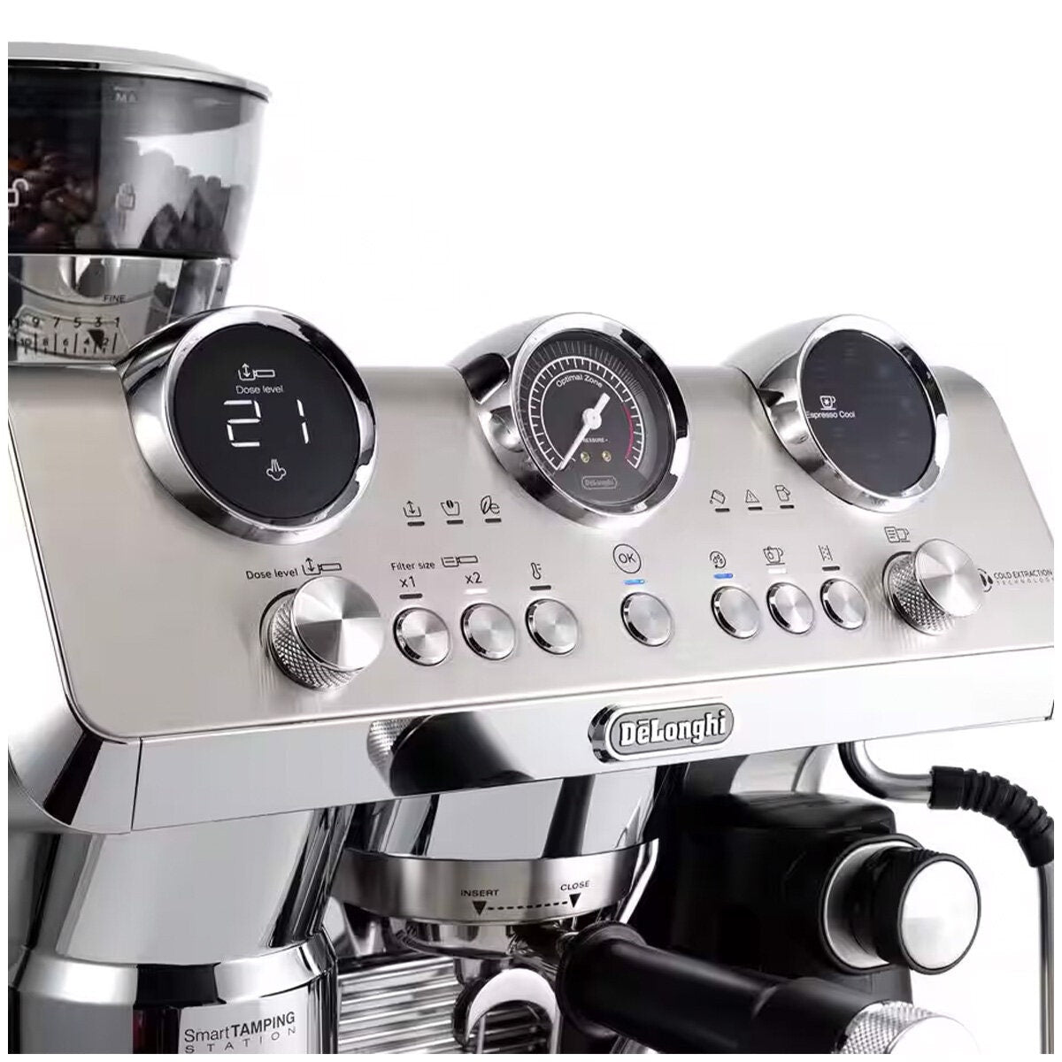 DeLonghi La Specialista Maestro Cold Brew Manual Espresso Machine - Silver - Bean Adapt - EC9885M
