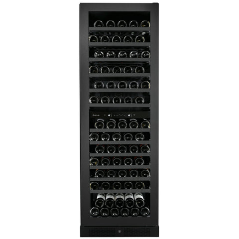 Artusi 125 bottle dual zone wine cellar - matte black, UV protected glass door, touch controls - AWC154BV