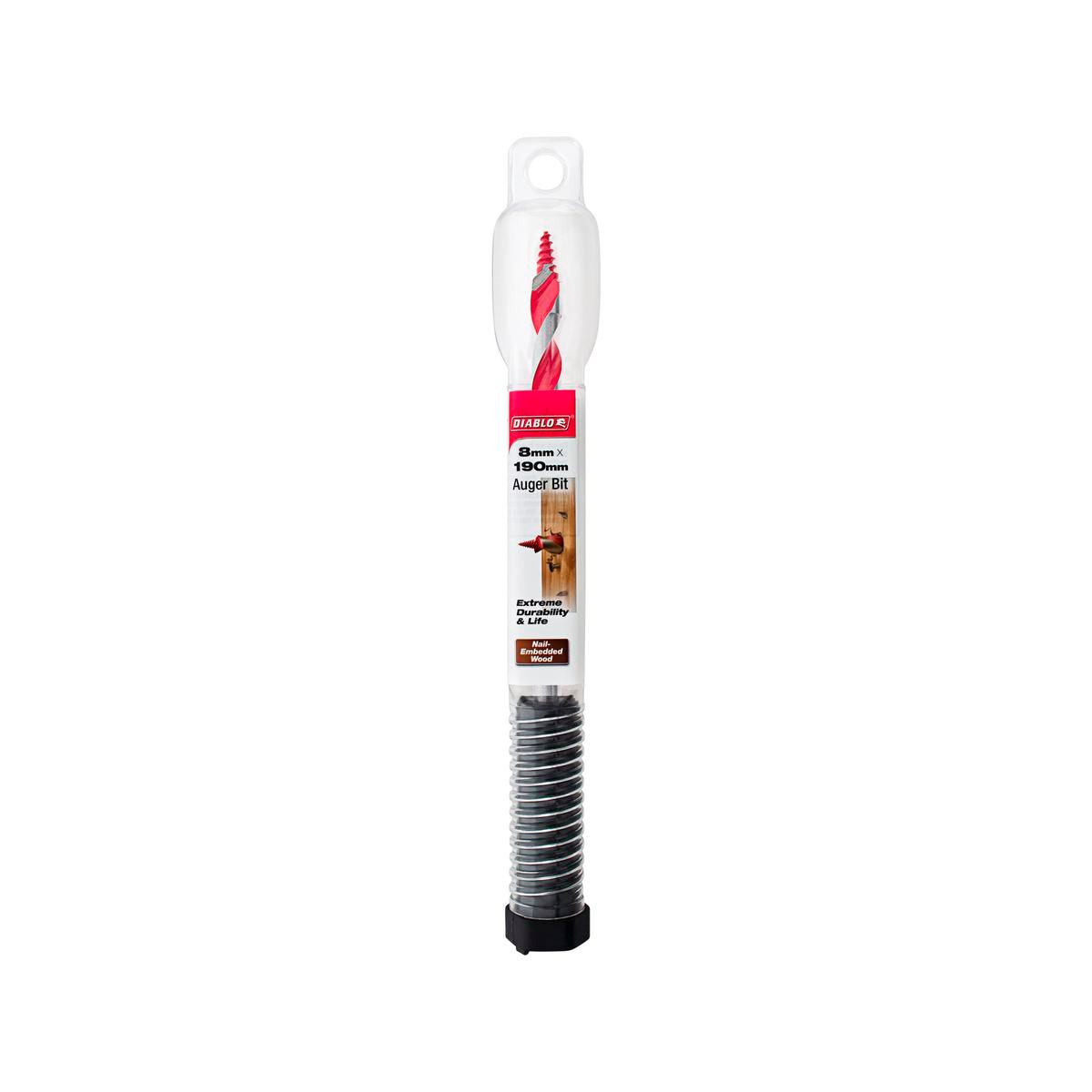 Diablo Auger Bit 8 x 190mm - Dura-Tip™ - Self-Feeding - Dual Cutting Edge - SuperSaverAU - view 1