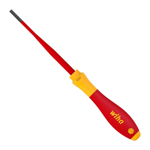 Wiha Slotted Screwdriver 4.0mm x 100mm Insulated Slimfix Durable - SuperSaverAU - view 1