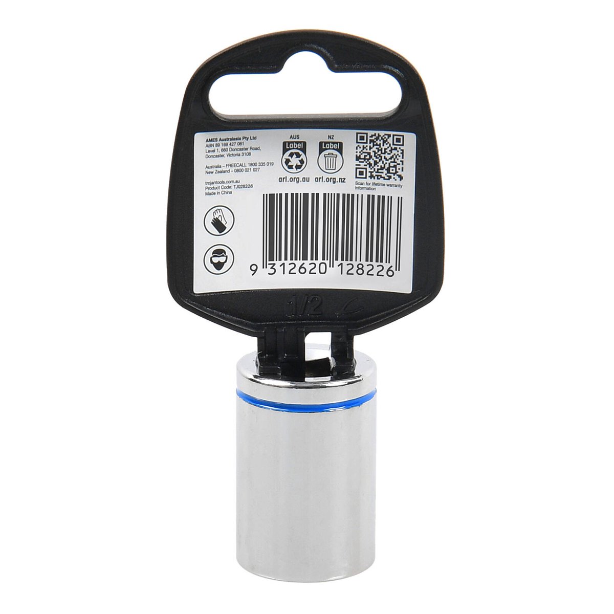 Trojan 18mm Socket 1/2" Drive - Chrome Vanadium - Durable - 12-Point Design - SuperSaverAU - view 3