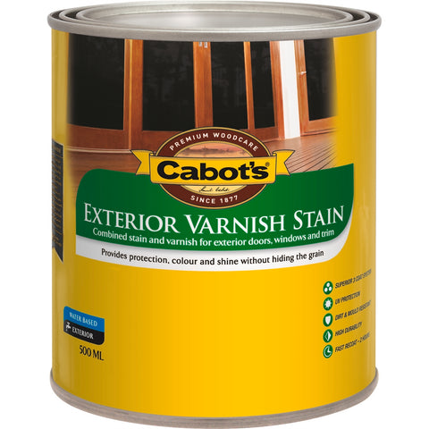 Cabot's Tint Base Water Based Gloss Exterior Varnish Stain 500ml