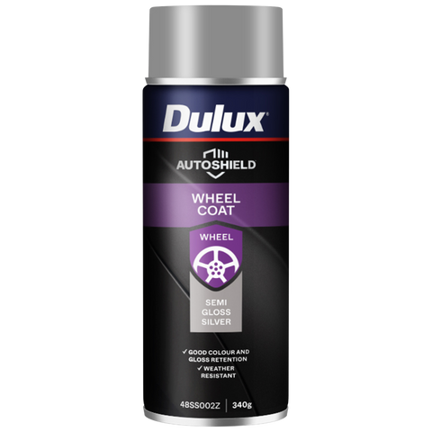 Dulux Autoshield Spray Paint 340g Silver Wheel Coat - Weather Resistant Finish - SuperSaverAU - view 1