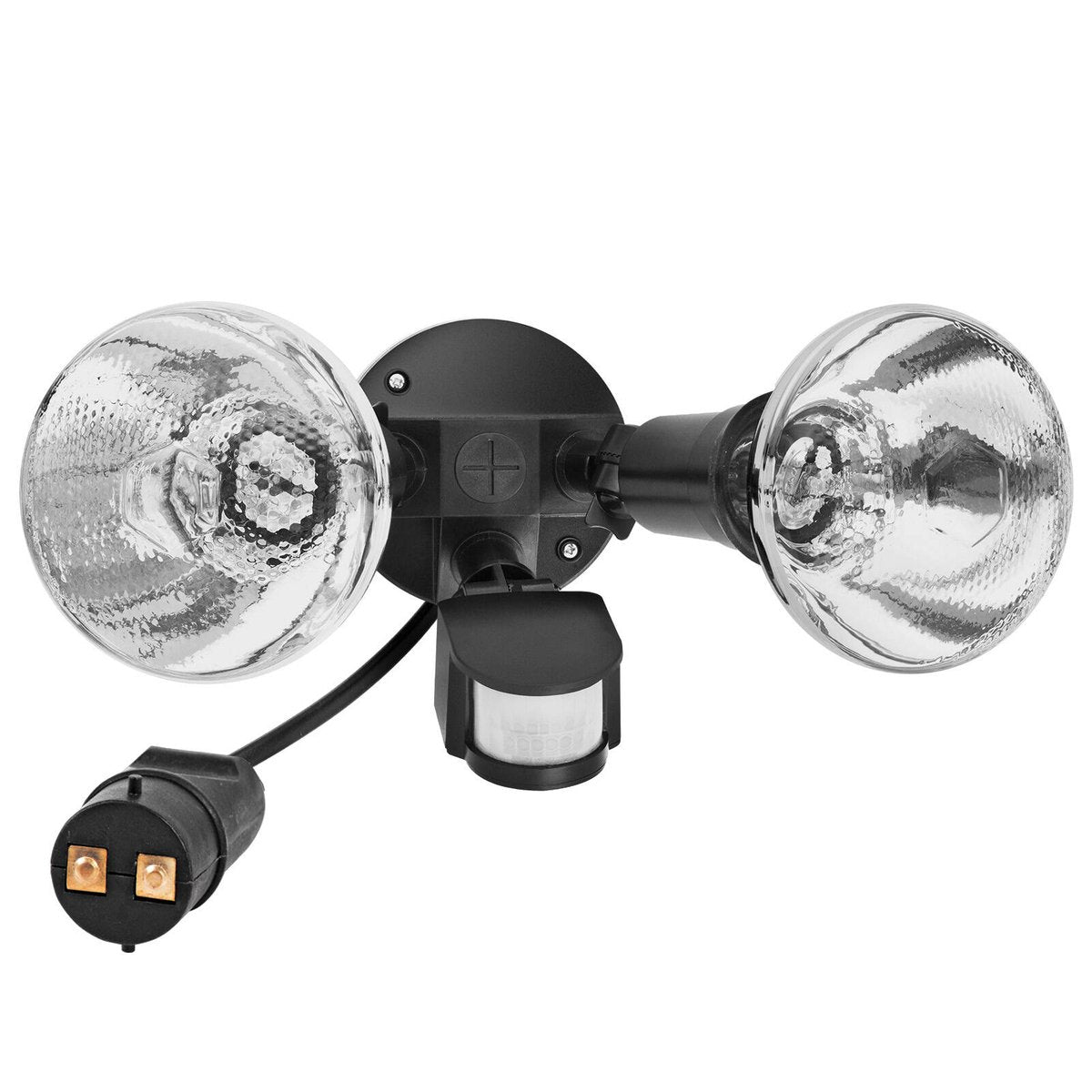 Arlec Castalia Twin PAR38 DIY Compact Security Flood Light MAL535, Black
