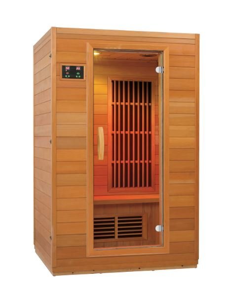 Zen Sauna 2 Person Infrared Sauna - Canadian Hemlock Wood, Carbon Fibre Heating - MS-SA-Z2P-AU