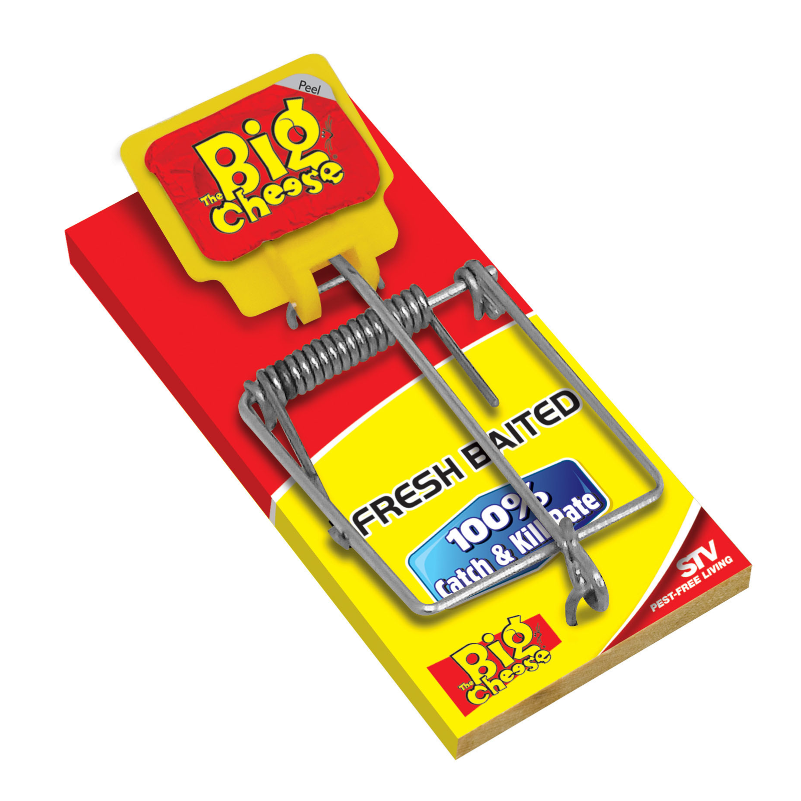 The Big Cheese Fresh Baited Mouse Trap - Refillable, Indoor & Outdoor