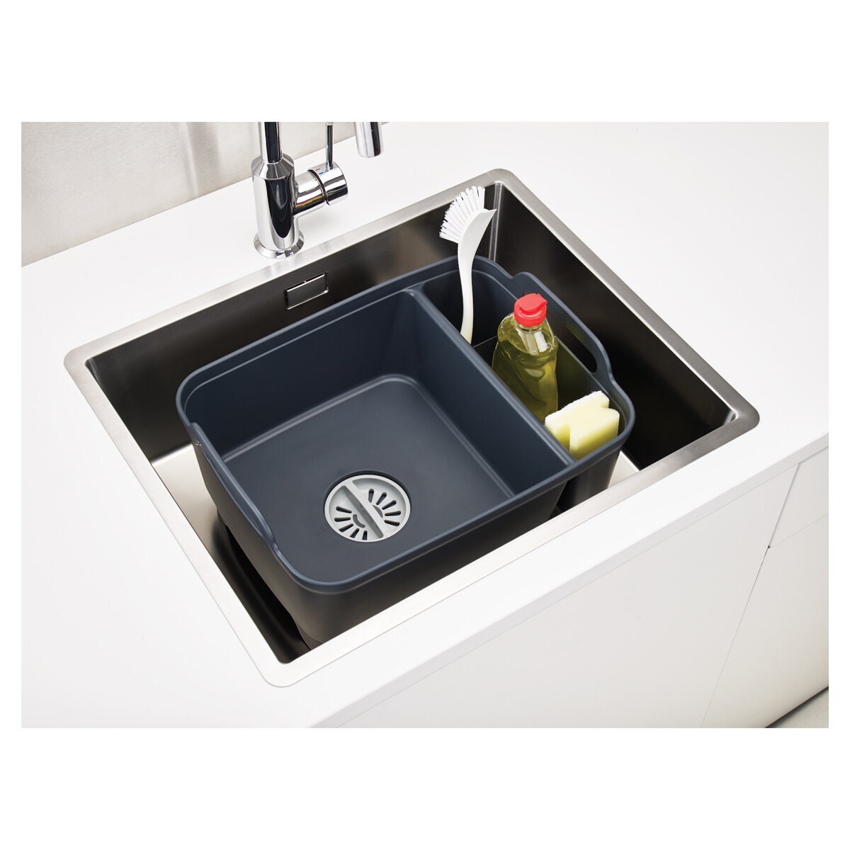 Joseph Joseph Wash&Drain Store Dishwashing Bowl - Integrated Storage Compartment and Plug - 85138