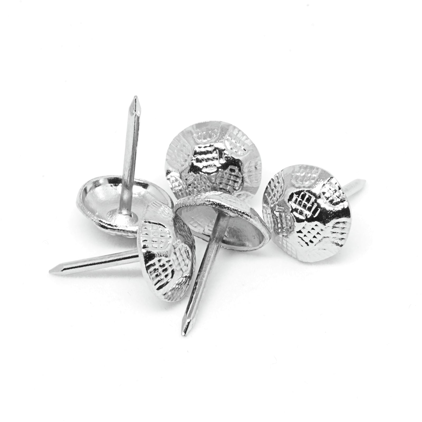 Pinnacle Nickel Plated Hammer Head Upholstery Nails - 50 Pack