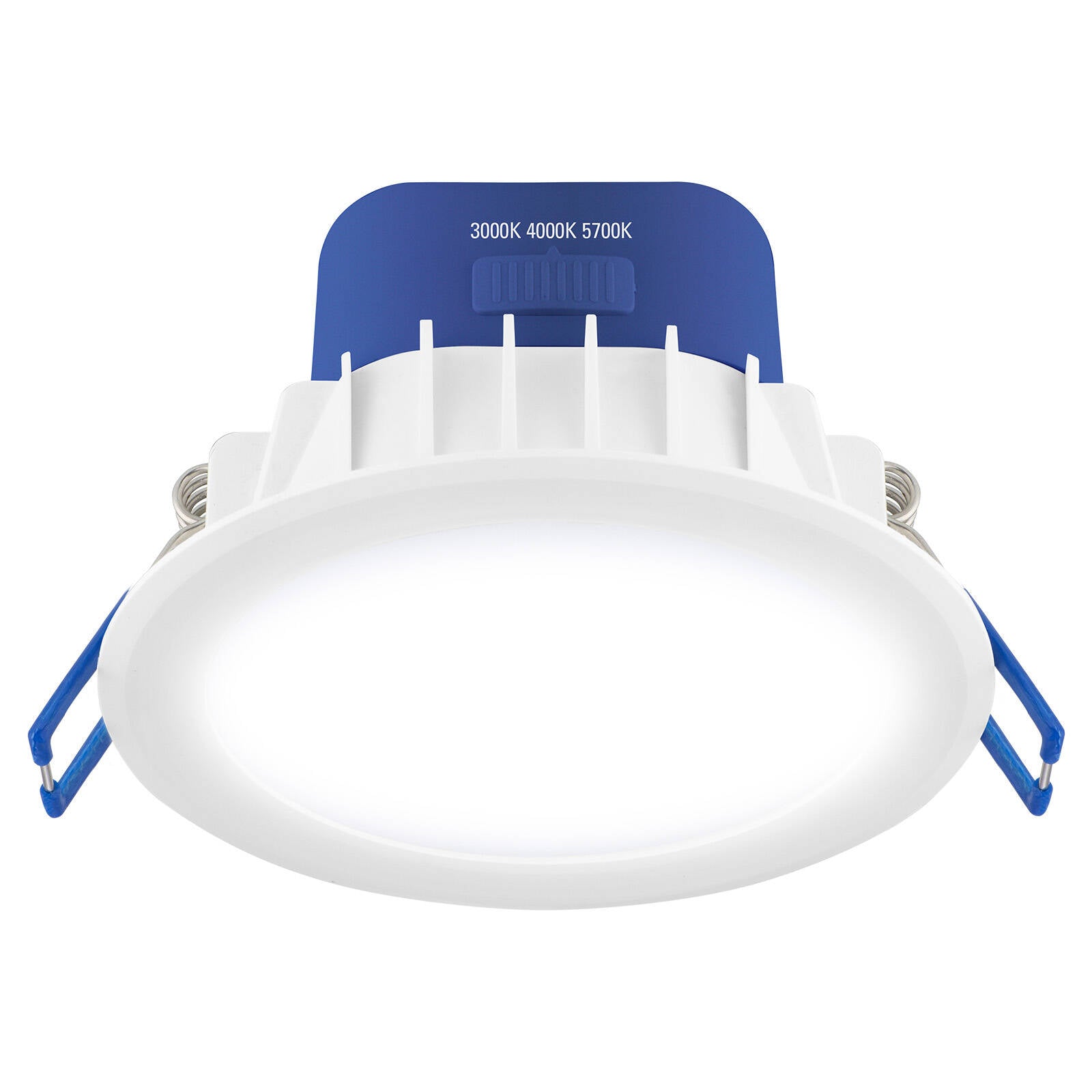 DETA 9W IP44 Tri-Colour Dimmable LED Downlight 240V Hardwired White Blue DET612