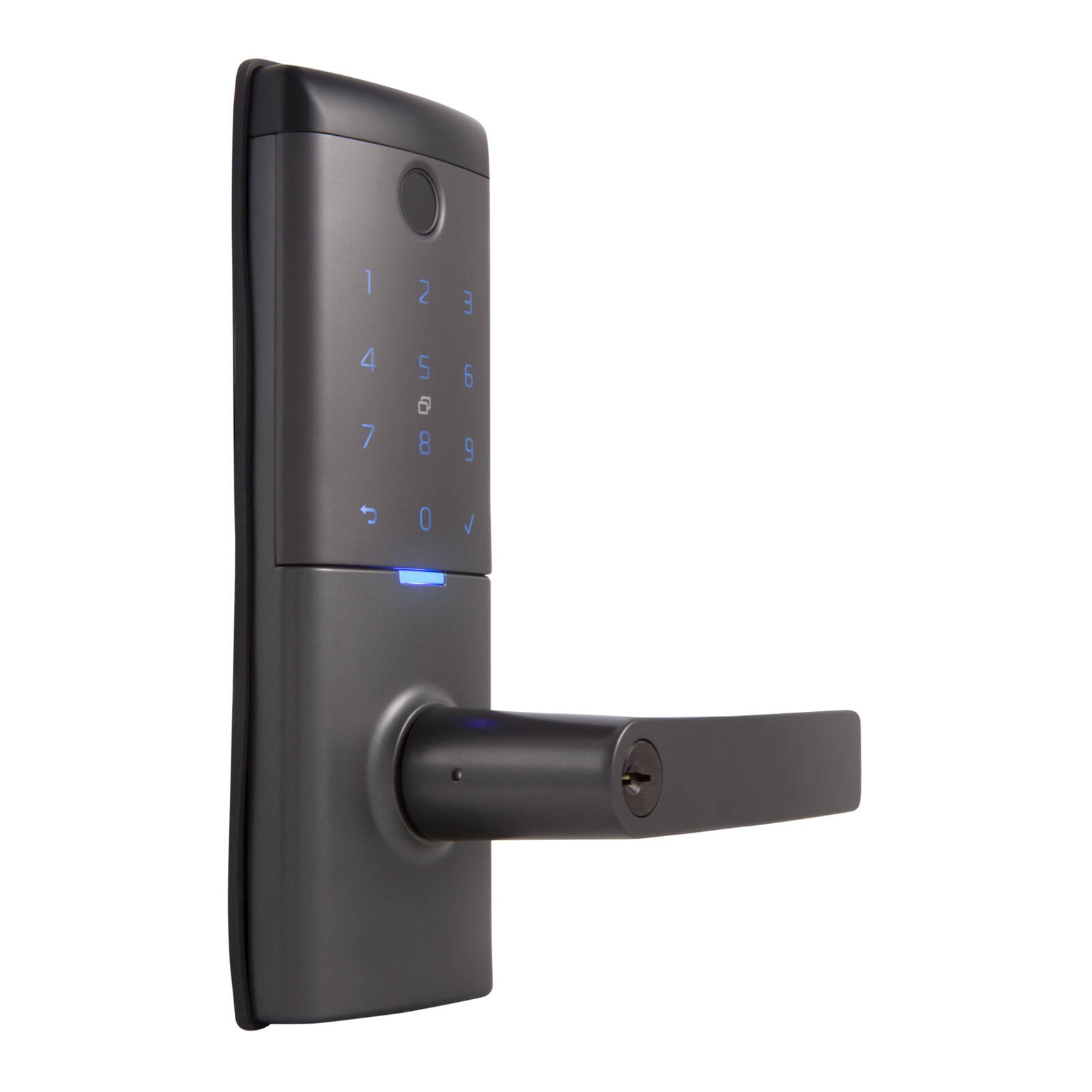 Gainsborough Mode Smart Entrance Lever Lock, Graphite Zinc Alloy, App Controlled & Waterproof