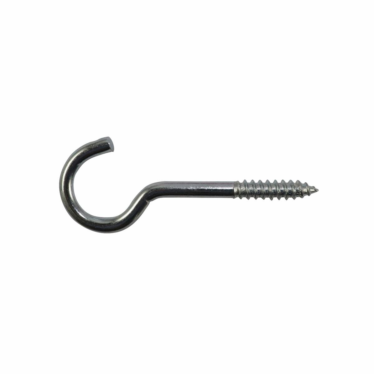 Everhang Zinc Plated Round Screw Hook 6 Pack - 26 x 6.2mm - Silver - SuperSaverAU - view 1