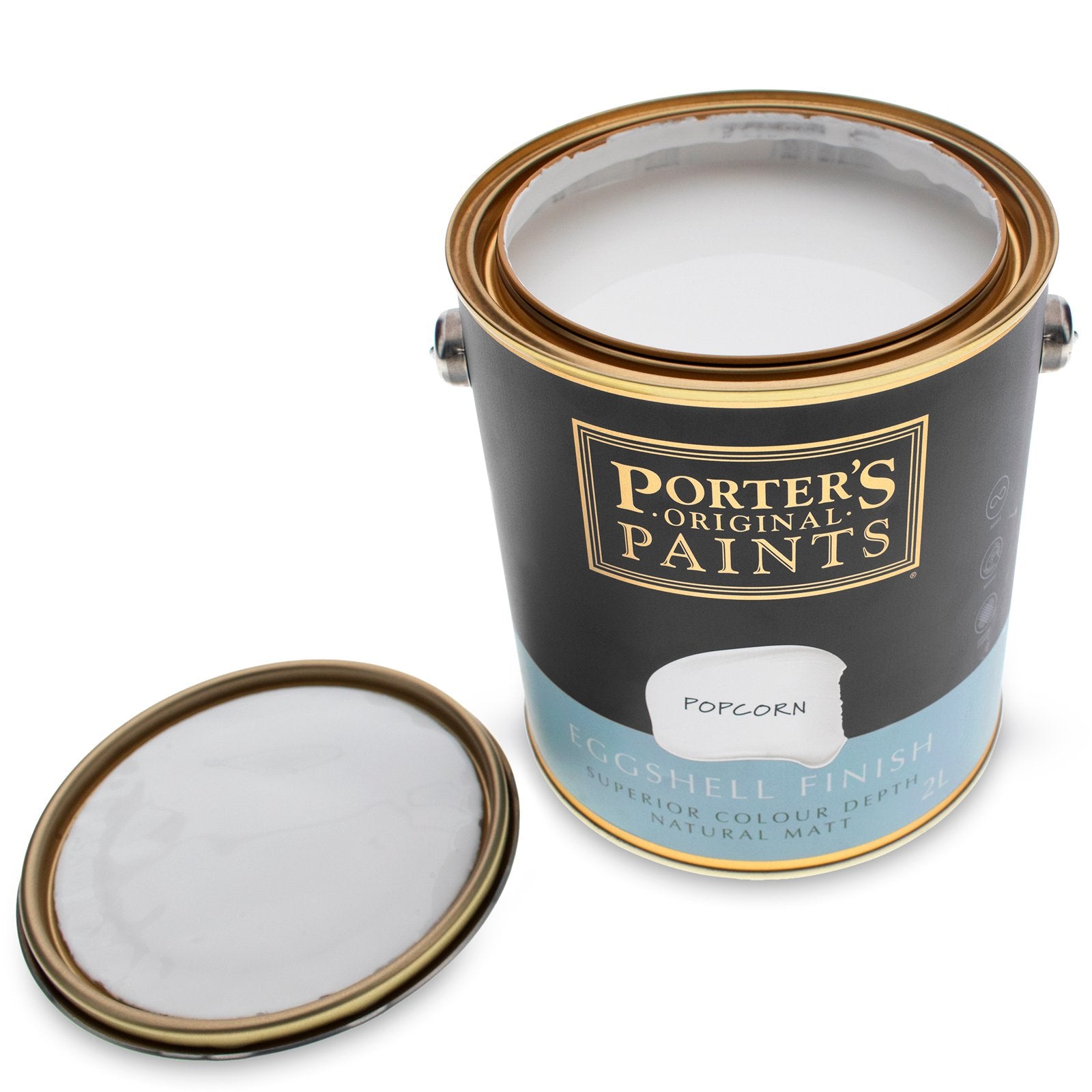 Porter's Paints Broadwall 2L Popcorn Eggshell Washable Wall Paint