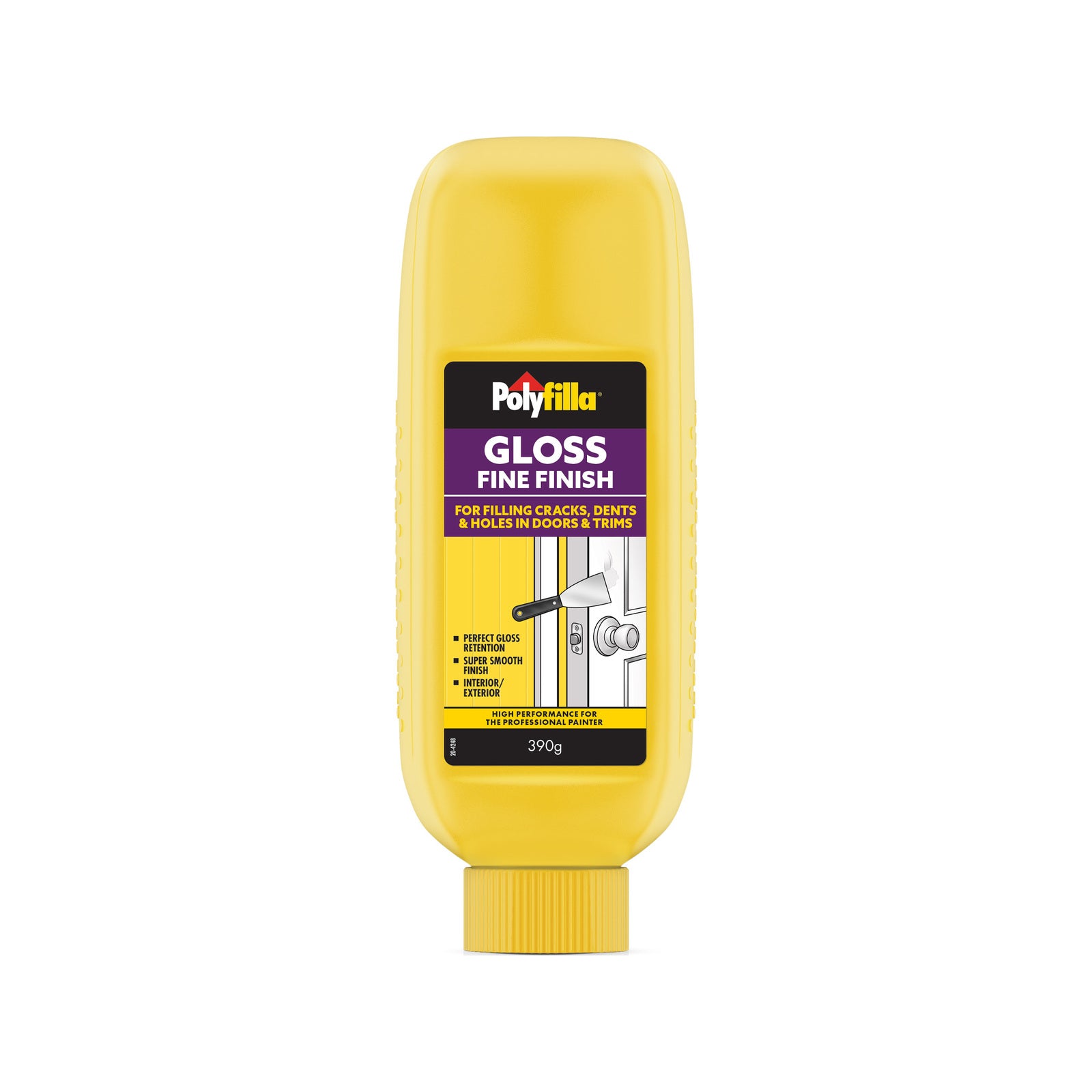 Selleys Poly 390g Gloss Fine Finish Filler, White, Sandable, Paintable, UV Resistant