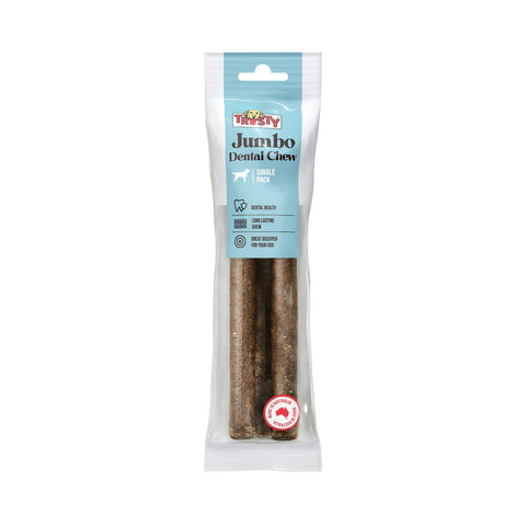 Trusty Jumbo Dental Chew Adult Dog Treats, Australian Made Dental Stick - Single Pack