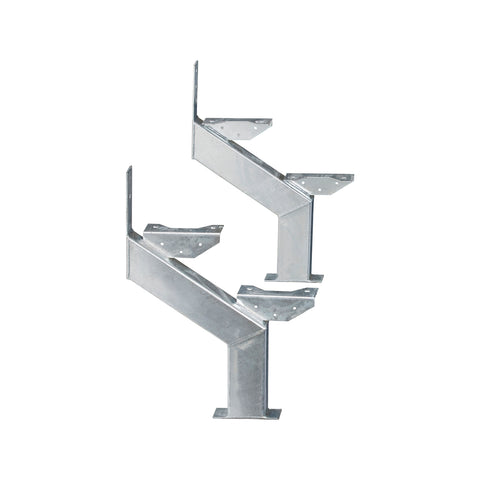 Galintel 2 Tread Galvanised Steel Dual Stair Stringer - 2 Pack